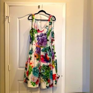 Floral satin dress